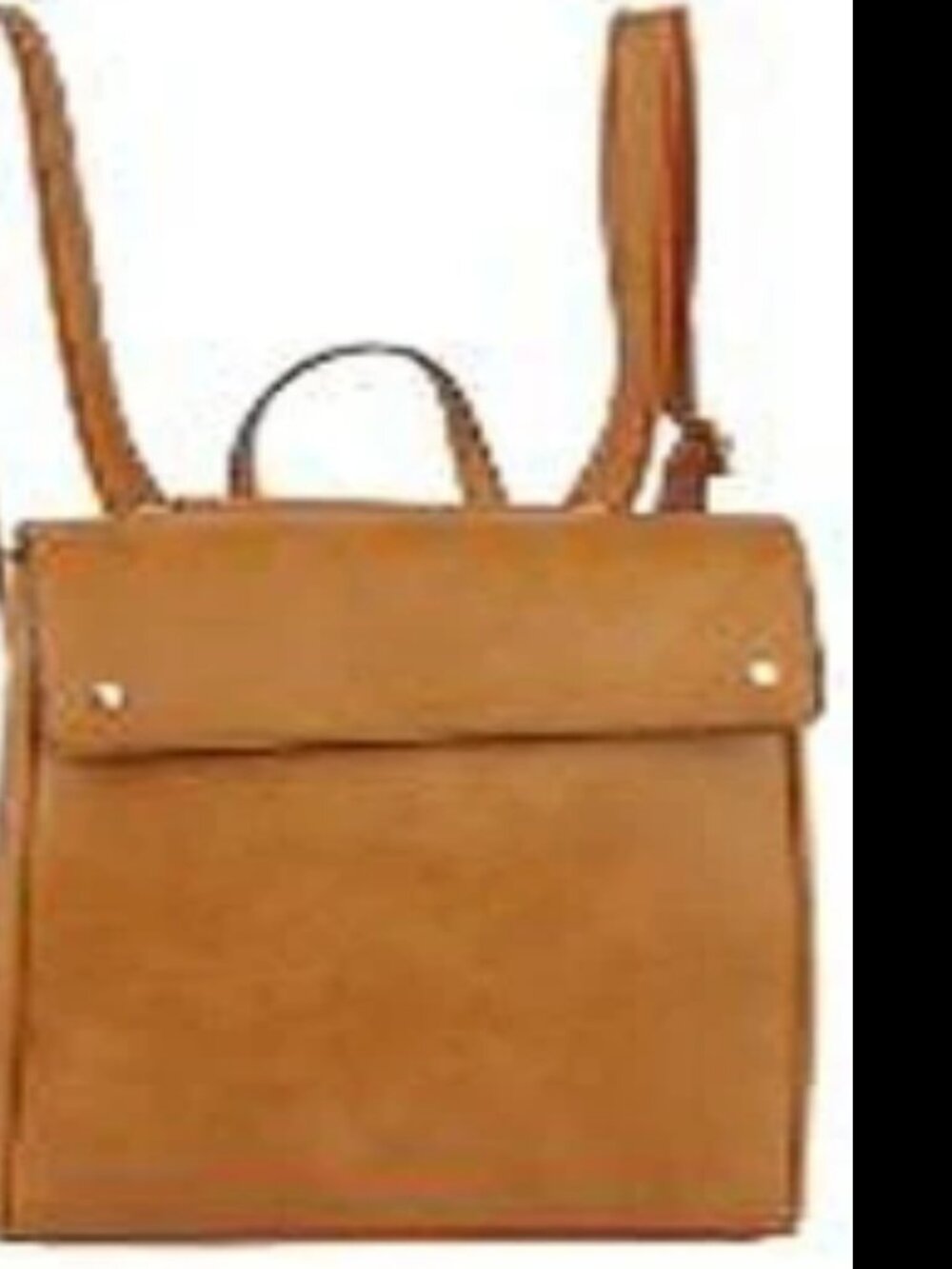 Black Vegan Leather Convertible Backpack Handbag Crossbody Purse NWT - Picture 6 of 6
